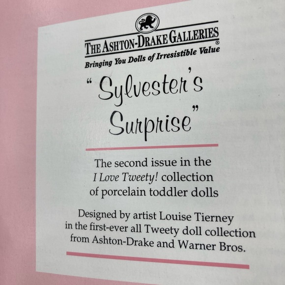 NEW “SYLVESTER'S SURPRISE ” #93022 ASHTON-DRAKE - ORIGINAL BOX &  COA - Picture 5 of 17